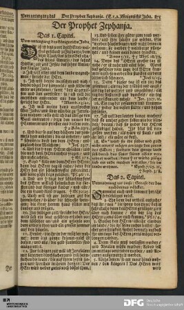 Der Prophet Zephanja.