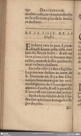 De La Ville De La Chastre