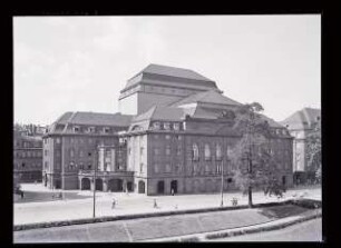 Schauspielhaus, Dresden: Ansicht von Osten (Negativ zu Inv. Nr. TBS 098,09)