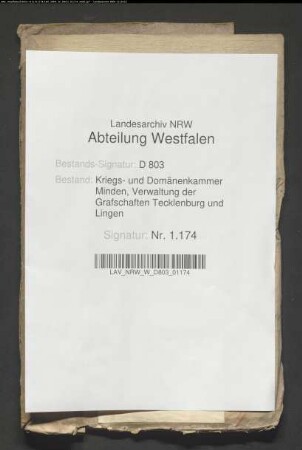 Das Landeskapital des von der Horst vom 13.12.1697