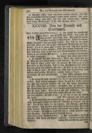 XXXVIII. Von der Demuth und Sanftmuth.