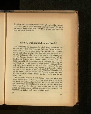 Spindel, Weberschiffchen und Nadel