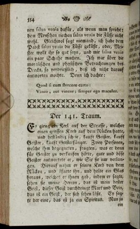 Der 141. Traum. - 145. Traum.