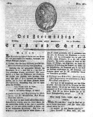 Nro. 261, Dienstag den 31. December