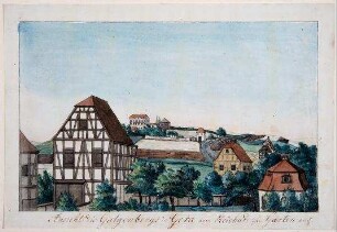 Ansicht d. Galgenberges in Gera vom Reichardschen Garten aus