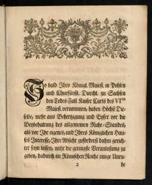 2r-4v, Ursachen, welche Ihro Königliche Majestät...