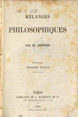 Mélanges philosophiques