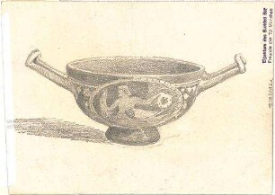 Walther, Conradin; u. a. Deutschland; Italien; Sammlung Conradin Walther: Band III, Nr. 317 - 359 (fol. 321 - 370) - Gefäß (Perspektive)
