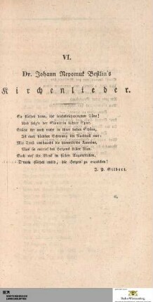 VI. Kirchenlieder