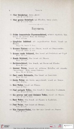 Fayencen (Nr. 75 - 199)