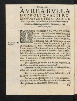 30-39, Titvlvs I - VI