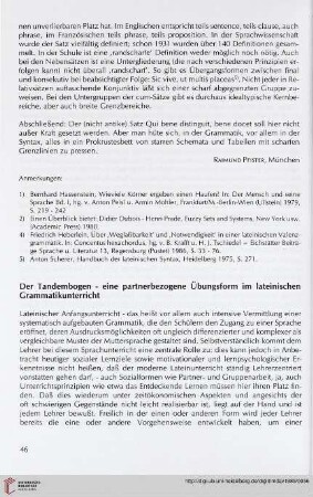 32: Der Tandembogen - eine partnerbezogene Übungsform im lateinischen Grammatikunterricht
