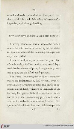 Of the effects of Hernia upon the bowels