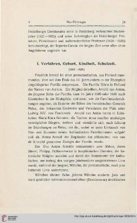 I. Vorfahren, Geburt, Kindheit, Schulzeit (1803-1820)