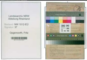 Entnazifizierung Fritz Opgenoorth , geb. 15.08.1905 (Beamter)