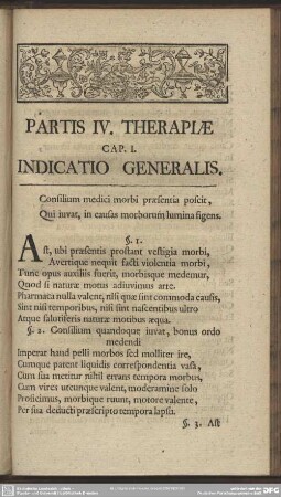 Partis IV. Therapiae
