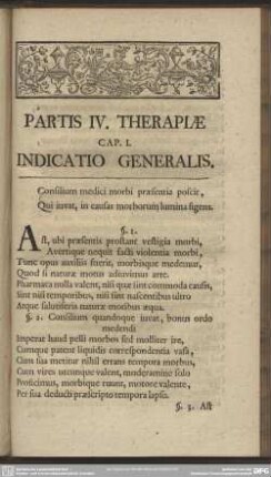 Partis IV. Therapiae