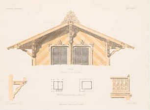 Gartenhaus, Frankfurt/Main: Grundrisse, Details (aus: Architektonisches Skizzenbuch, H. 4, 1852)