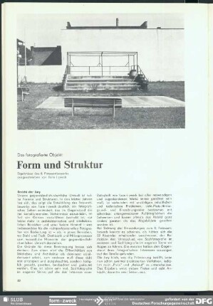 Das fotografierte Objekt: Form und Struktur : 8. Fotowettbewerb Ergebnisse