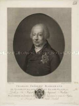 Porträt des Karl Friedrich Markgraf von Baden-Durlach und Baden-Baden
