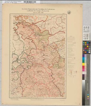 Kirchliche Organisation und Verteilung der Konfessionen im Bereich der heutigen Rheinprovinz um das Jahr 1610, Blatt I