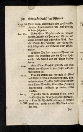 98-116, Jahr 1710, 1711.