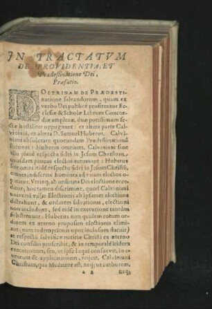 In Tractatum De Providentia, Et Praedestinatione Dei, Praefatio