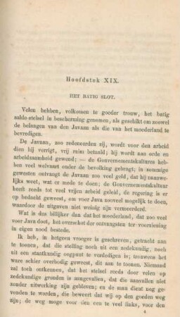 Hoofdstuk XIX. Het batig slot