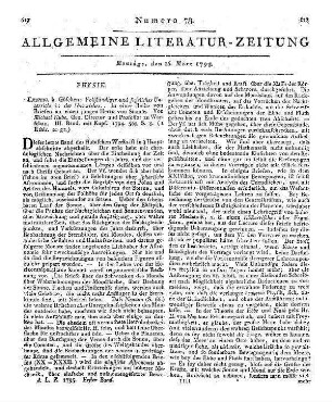 Hube, M.: Vollständiger und faßlicher Unterricht in der Naturlehre. Bd. 3. In einer Reihe von Briefen. Leipzig: Göschen 1794