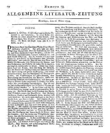 Hube, M.: Vollständiger und faßlicher Unterricht in der Naturlehre. Bd. 3. In einer Reihe von Briefen. Leipzig: Göschen 1794