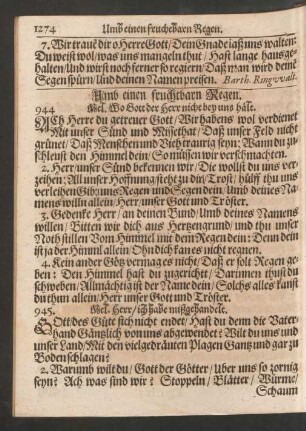 Umb einen fruchtbarn Regen.