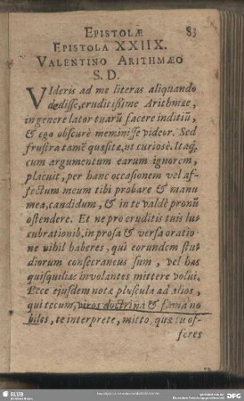 Epistola XXIIX.