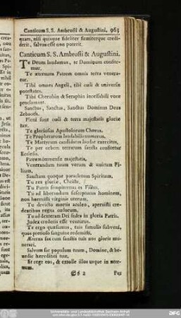 Canticum S. S. Ambrosii & Augustini.