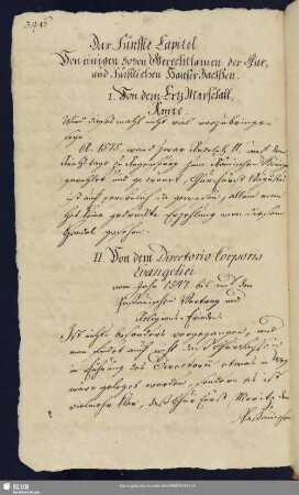 5. Capitel. Von einigen hohen Gerechtsamen des Chur- und Fürstlichen Hauses Sachsen.