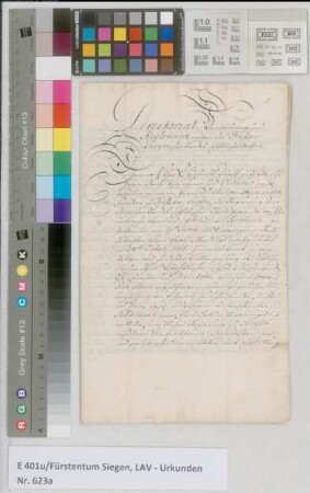 Direktorialverordnung und Reglement des Königs von Preußen wegen des Nassau-Siegenschen Landes katholischen Anteils.