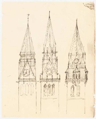 Unzugeordnete Kirchen-Projekte (Skizzen): Kirchtürme