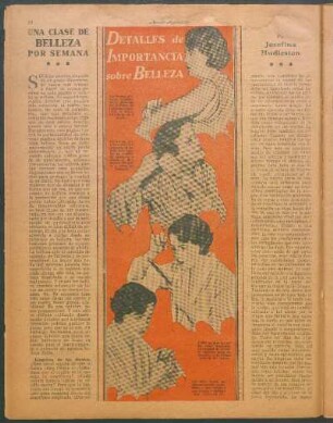 Detalles de importancia sobre belleza : Una clase de belleza por semana