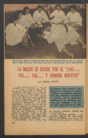 La mujer se decide por el "¡Tac ..., tac ..., tac ..., y hombre muerto!"