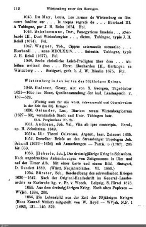 Württemberg in den Zeiten des 30jähr. Kriegs