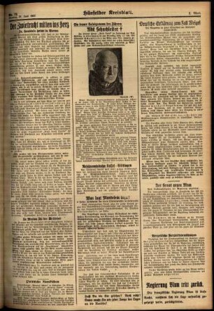 Zweite Ausgabe vom Montag, den 21. Juni 1937.