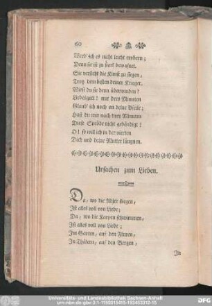 Ursachen zum Lieben.