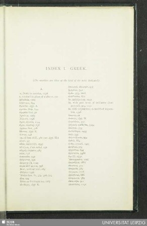 Index I. Greek
