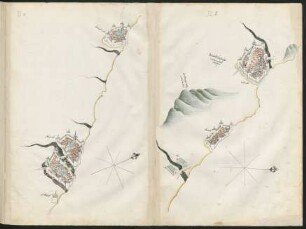 Illustration: f. 32a-32b Pescara und Pesaro