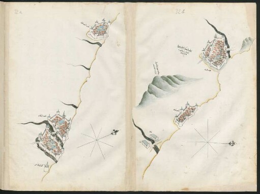 Illustration: f. 32a-32b Pescara und Pesaro