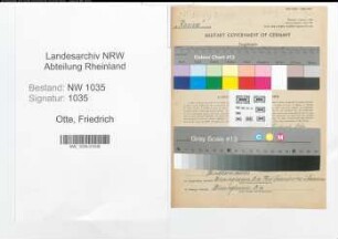 Entnazifizierung Friedrich Otte , geb. 15.11.1896 (Fahrhauer)