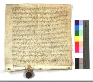 Brosigke Hobeherr Burgmann zu Amöneburg verkauft der Else Frigkels Bürgerin zu Marburg seinen Hof gen. der Ulrichshof u. das Dutzer gut zu Gross-S...