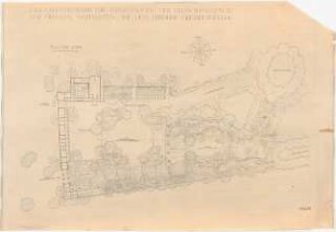 Friedhof Berlin-Friedrichsfelde Ideenwettbewerb Gedächtnisstätte der großen Sozialisten: Lageplan mit Gartenplan 1:200