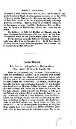 Zweiter Abschnitt. Die Zeit der gesetzgebenden Versammlung