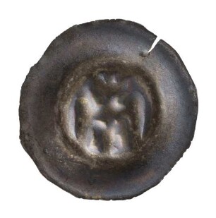 Münze, Hohlpfennig, 14. Jh.