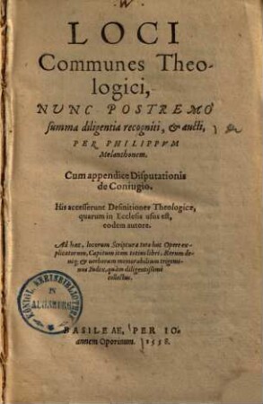 Loci communes theologici